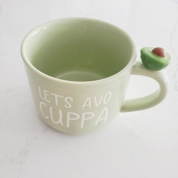 English Stoneware Avocado Novelty Cute Graphic Coffee Tea Mug - Picture 2 of 5